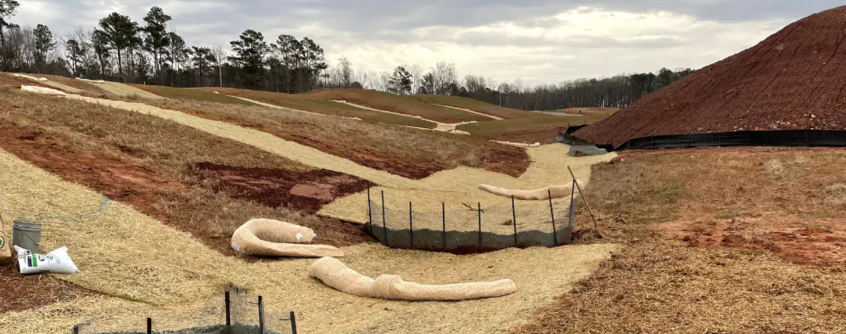 Wide view of a stabilized site
