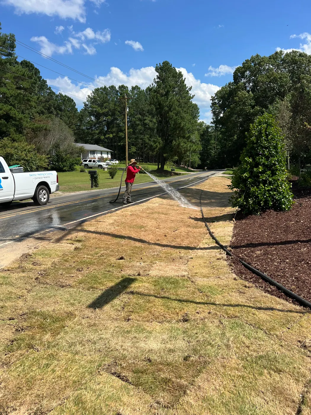 Landscaping project at Sauls Landing
