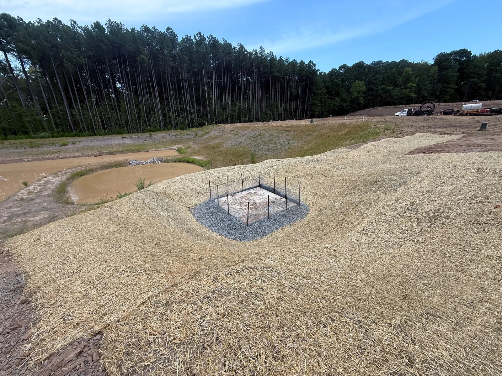 Drainage structure with stone reinforcement at Mica Ridge