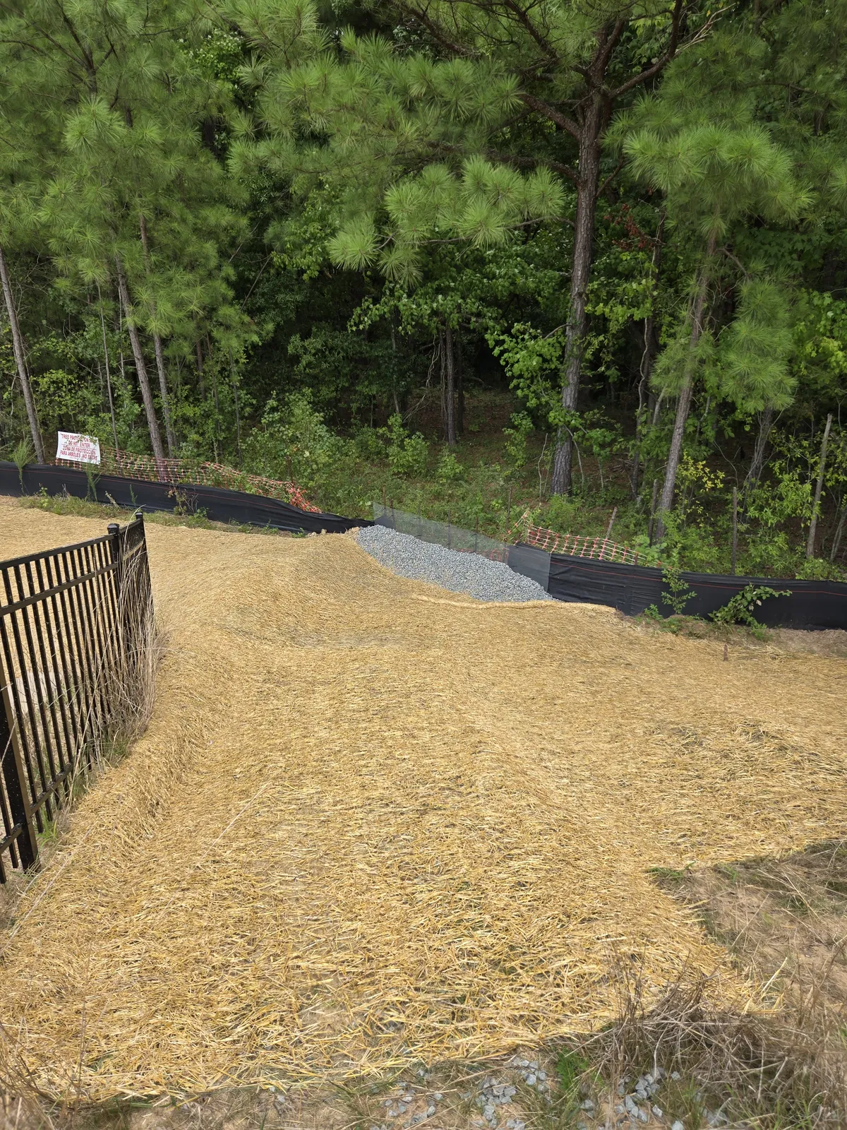 Rip-rap dissipator outlet at Mica Ridge