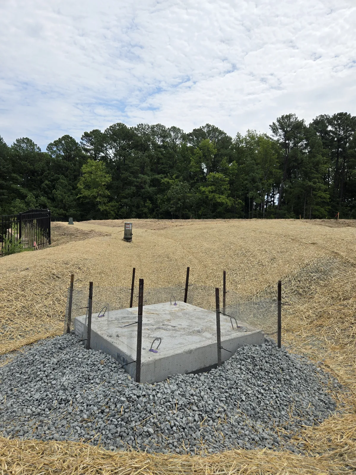 Drainage structure with stone reinforcement at Mica Ridge