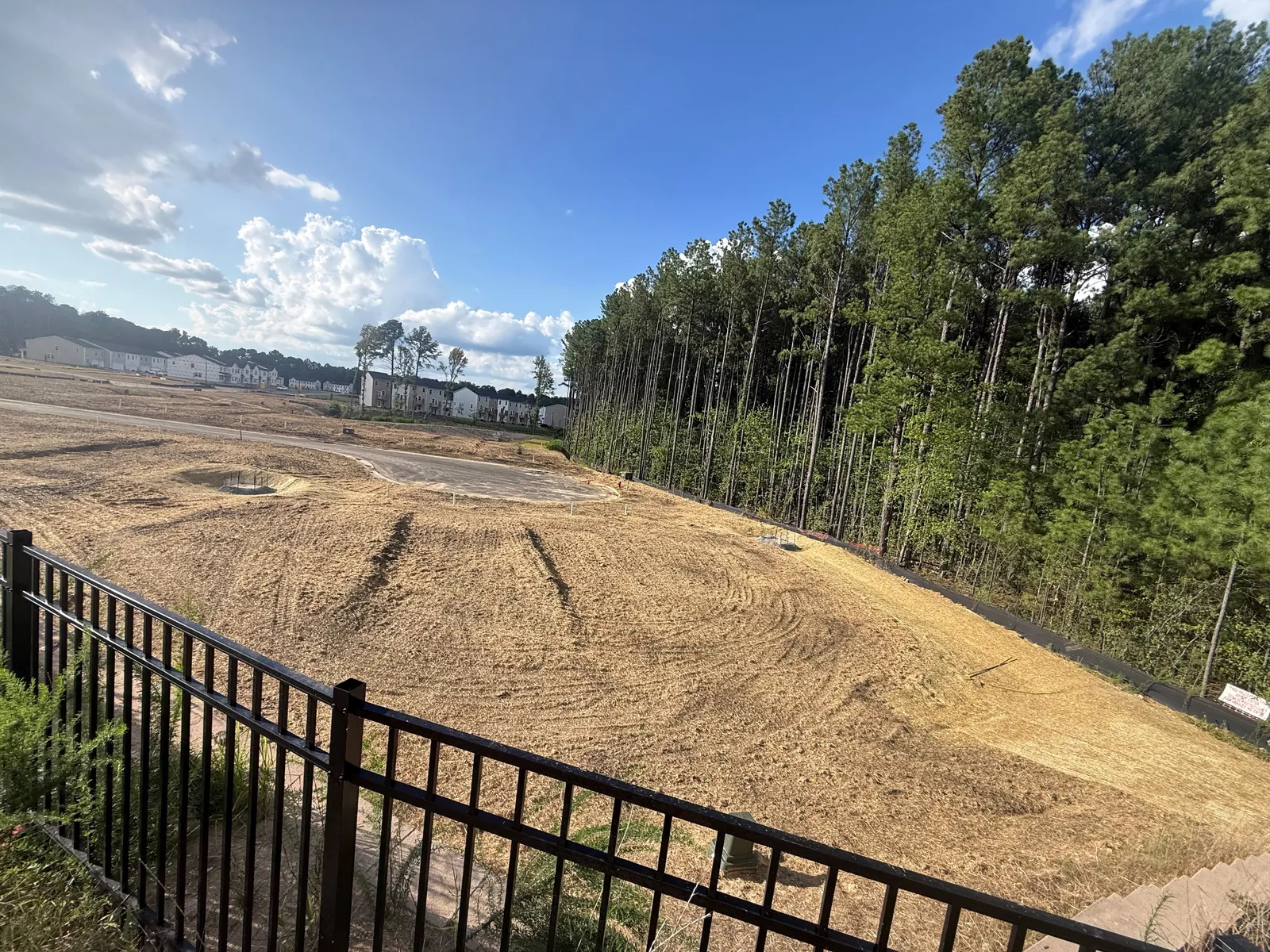 Silt fence protecting an overlook slope at Mica Ridge