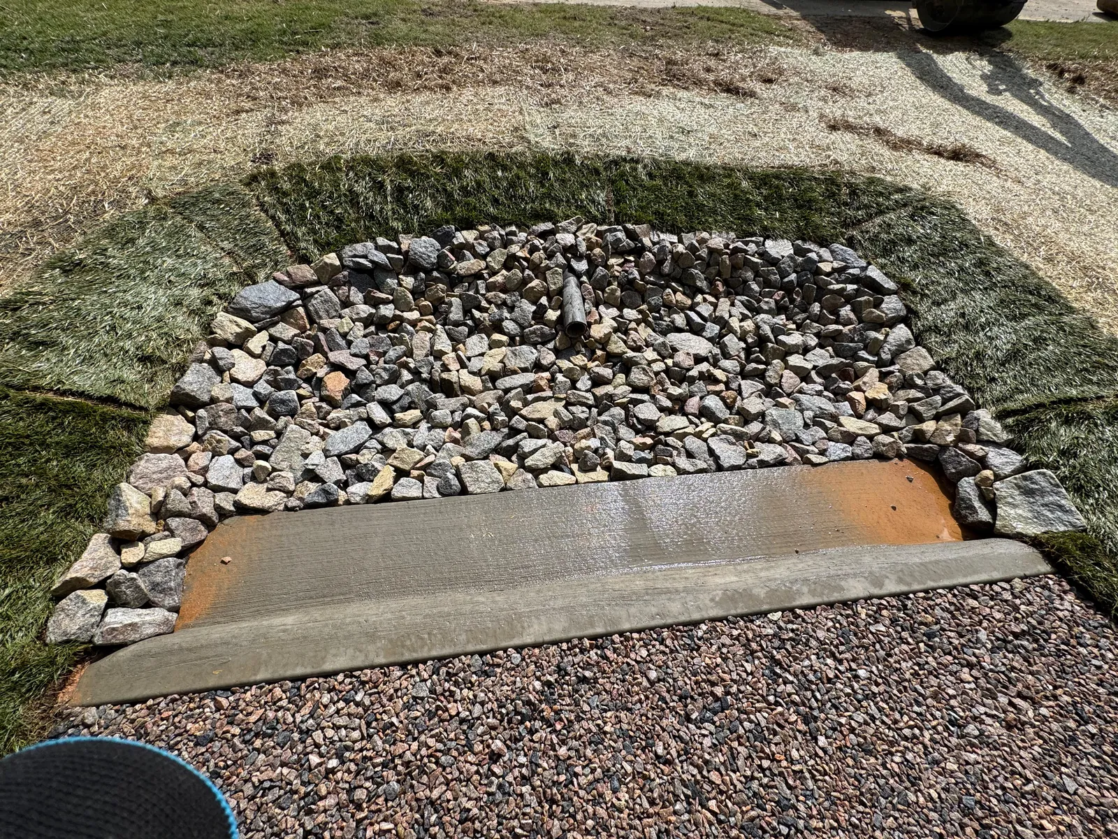 Level spreader project at Renaissance at White Oak