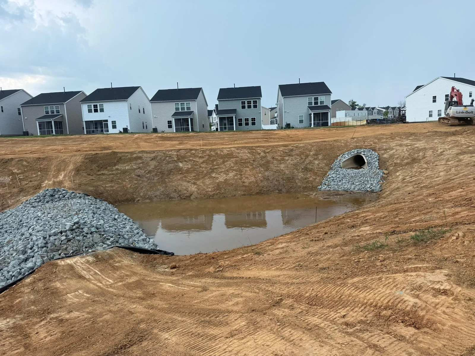 Culvert at a stormwater basin at Sagecroft