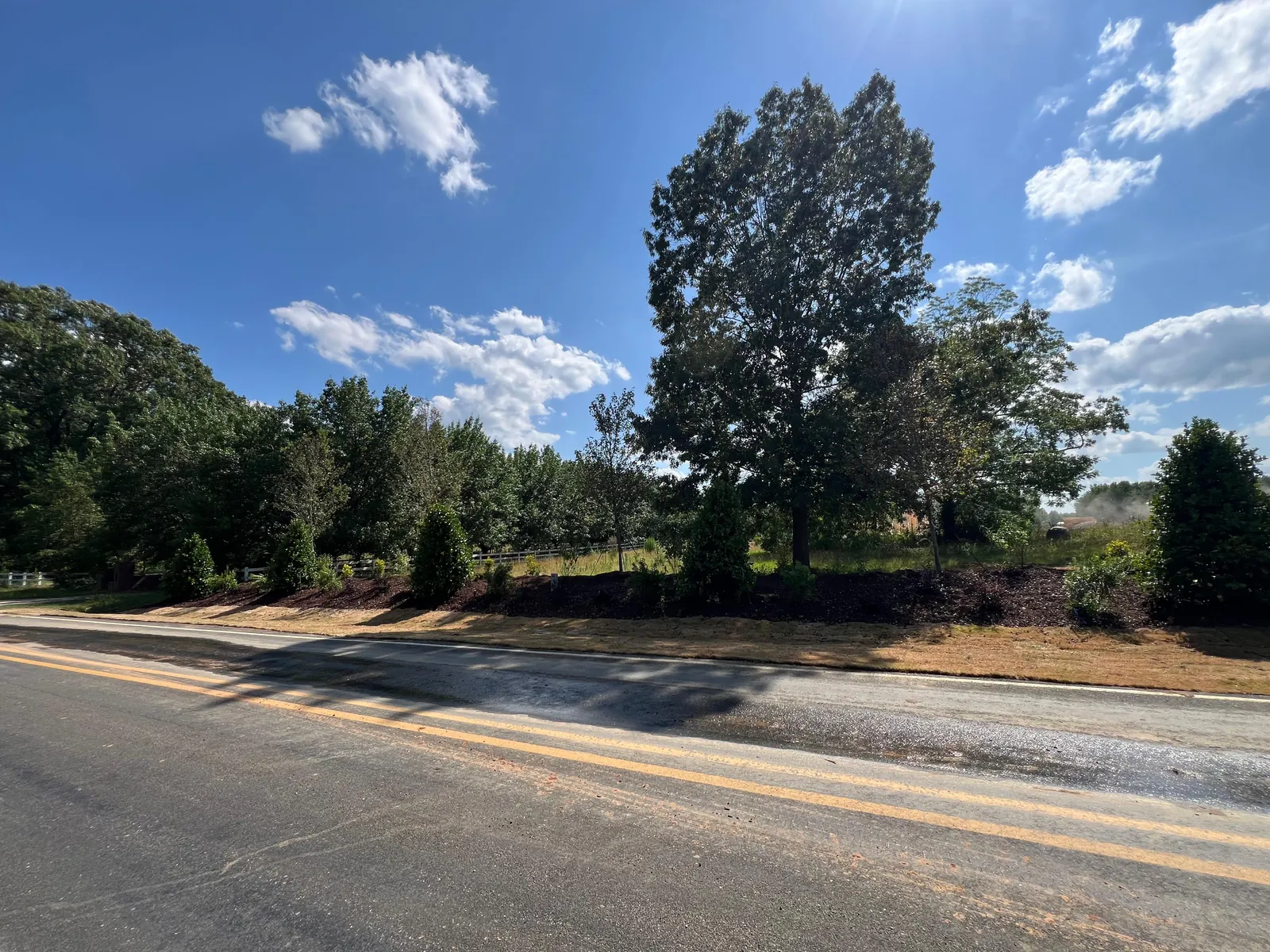 Landscaping project at Sauls Landing