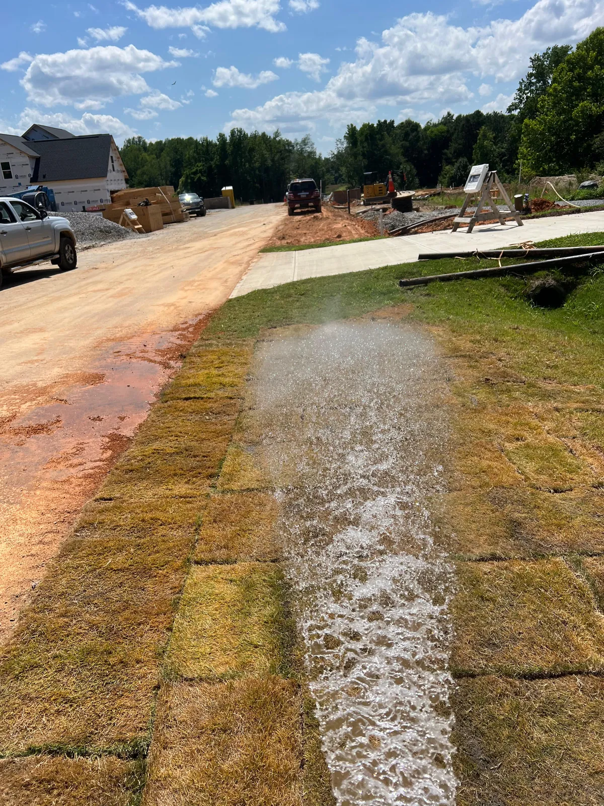 Landscaping project at Sauls Landing